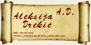 Aleksija Drekić vizit kartica